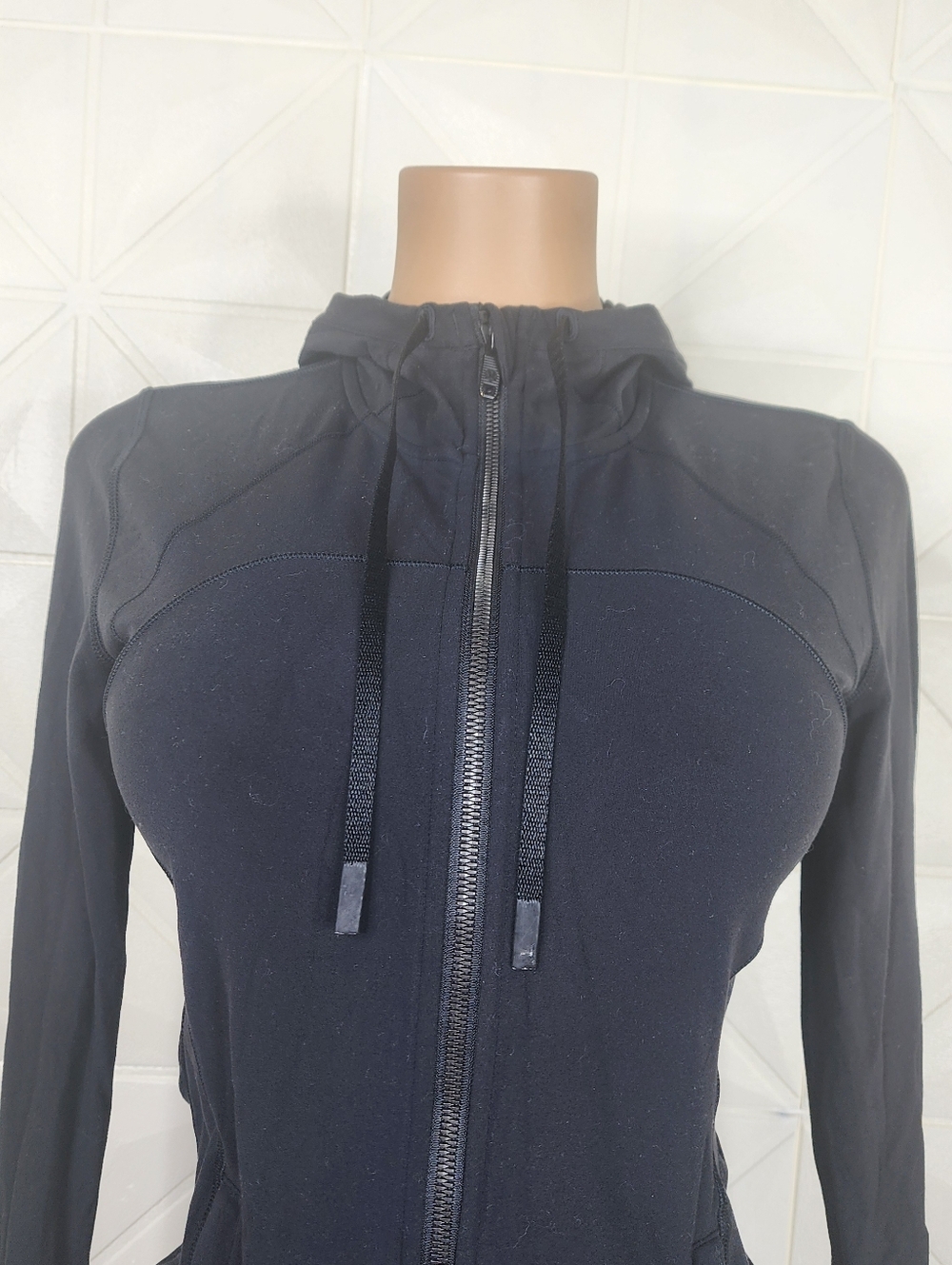 Women's Black Zip-Up Athletic Jacket - Picture 2 of 6